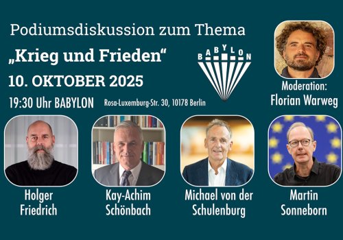 Krieg und Frieden: Podiumsdiskussion